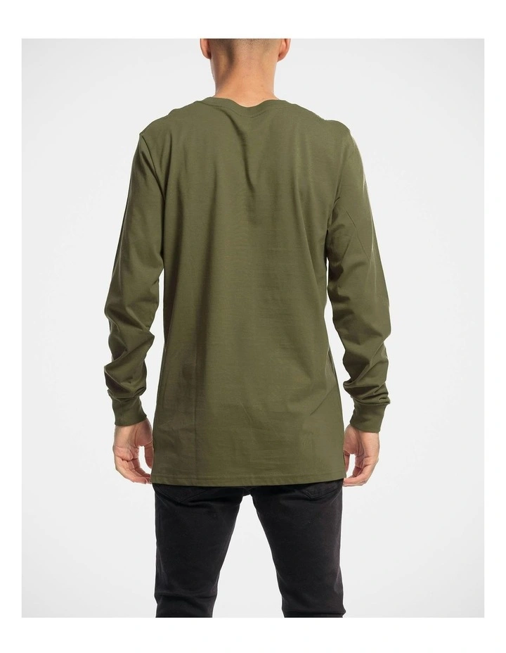 Devoid Premium Long Sleeve Tee in Green image 2
