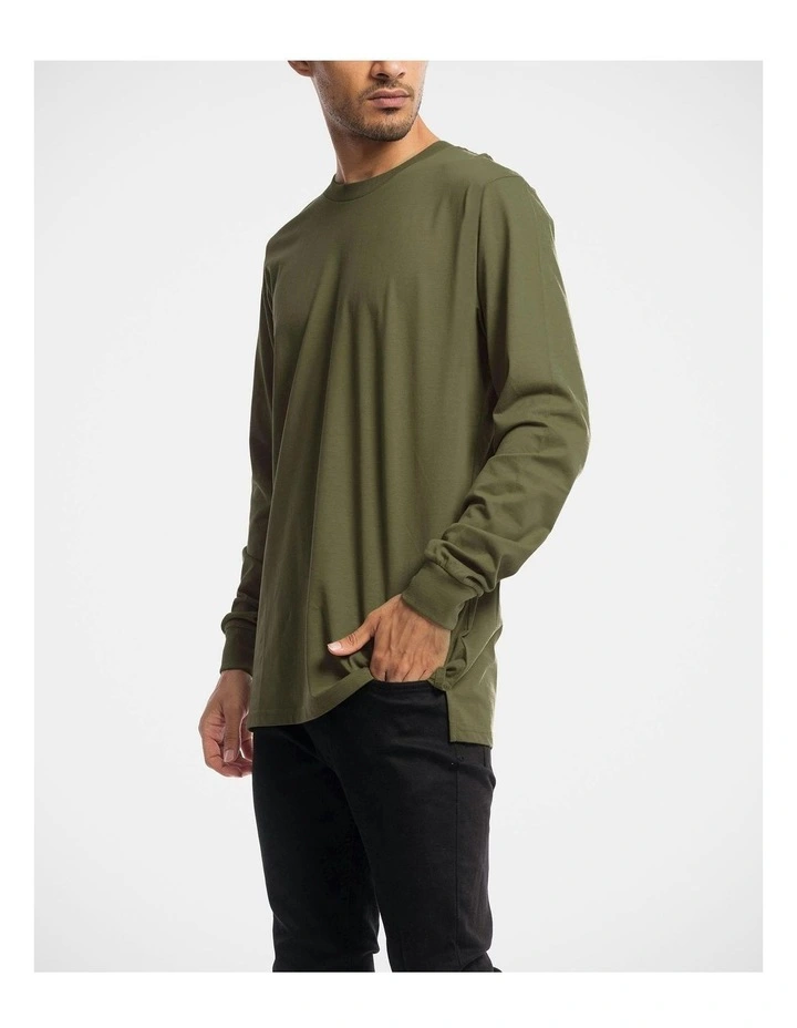 Devoid Premium Long Sleeve Tee in Green image 6