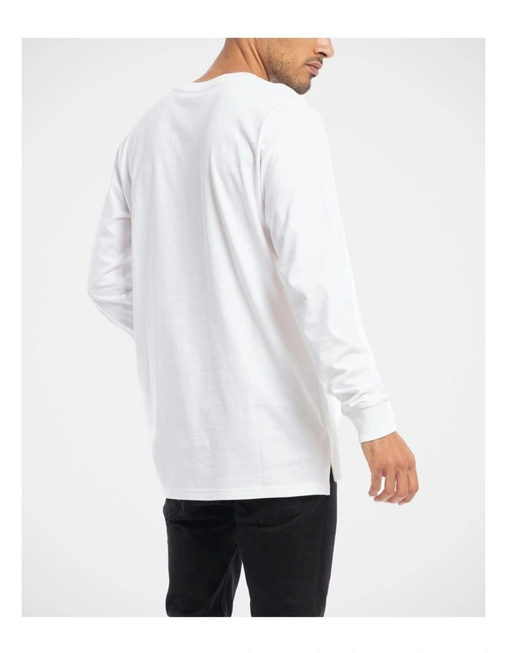 Devoid Premium Long Sleeve Tee in White image 2