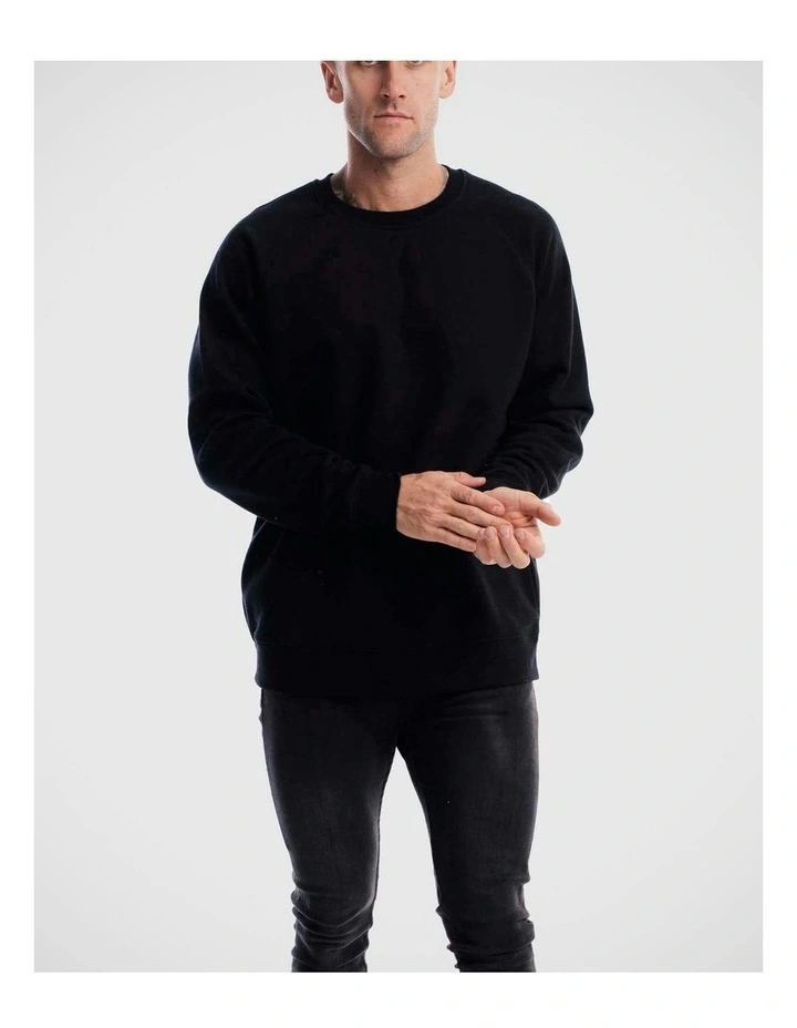 Devoid Crewneck Sweater in Black image 3