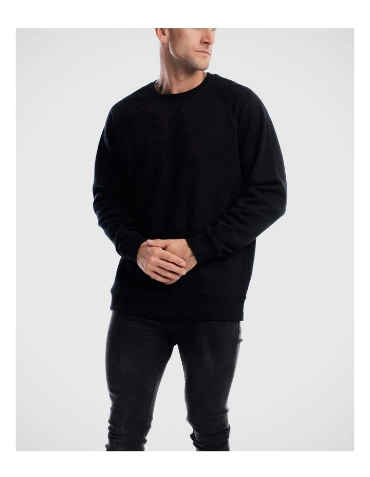 Devoid Crewneck Sweater in Black image 6