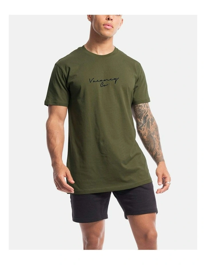 Coy Rise Tee in Olive image 3