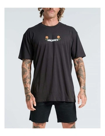 Flower Power Tee in Charcoal