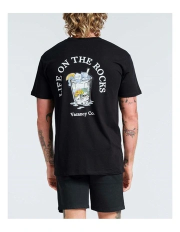 Life on the Rocks Tee in Black
