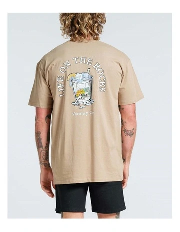 Life on the Rocks Tee in Camel