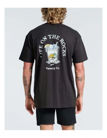 Life on the Rocks Tee in Charcoal