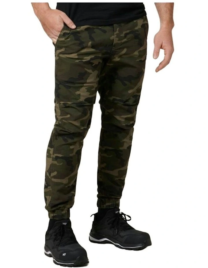 Camo Jogger Cotton Trackie Pant in Multi image 3