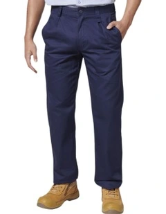 Drill Work Cotton Pant in Navy