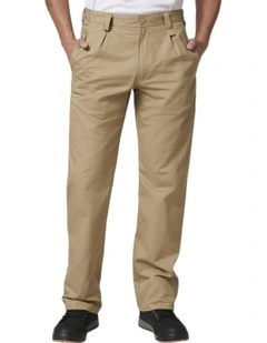 Drill Work Cotton Pant in Khaki