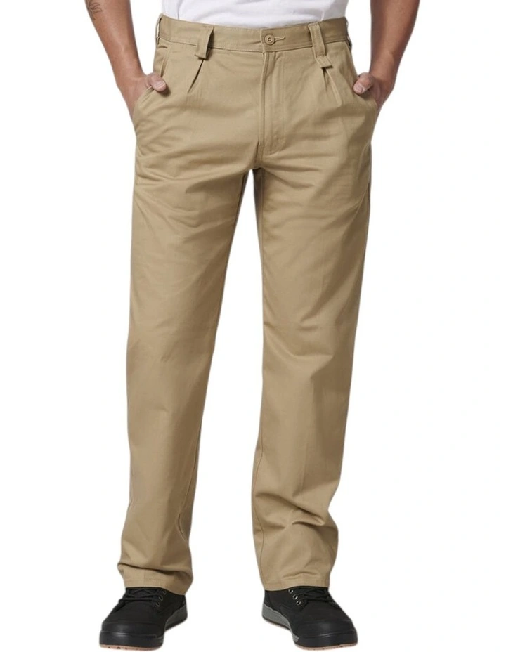 Drill Work Cotton Pant in Khaki image 1