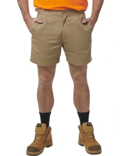 Drill Utility Short Workwear Tradie Trade in  Khaki