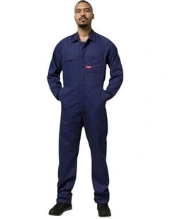 Foundations Cotton Drill Coverall in Navy
