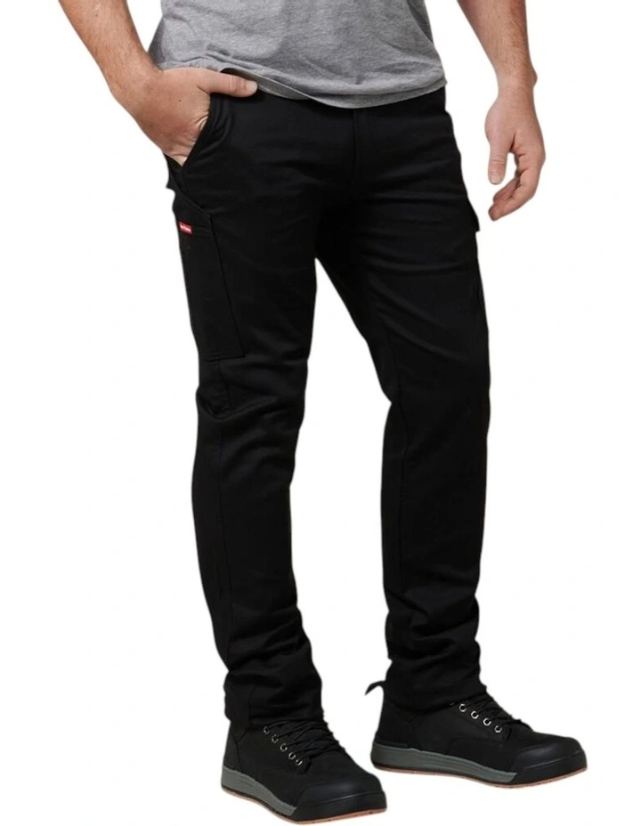 Core Basic Stretch Cargo Pant Workwear in Black image 3