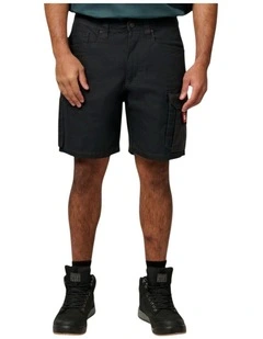 Legends Cargo Work Wear Shorts in Black