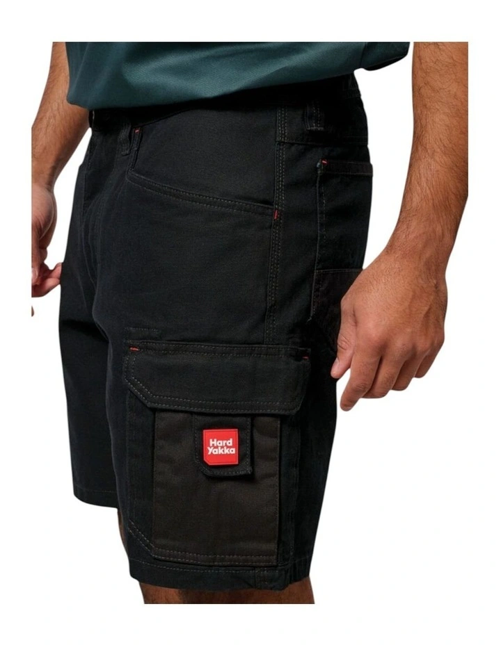 Legends Cargo Work Wear Shorts in Black image 3