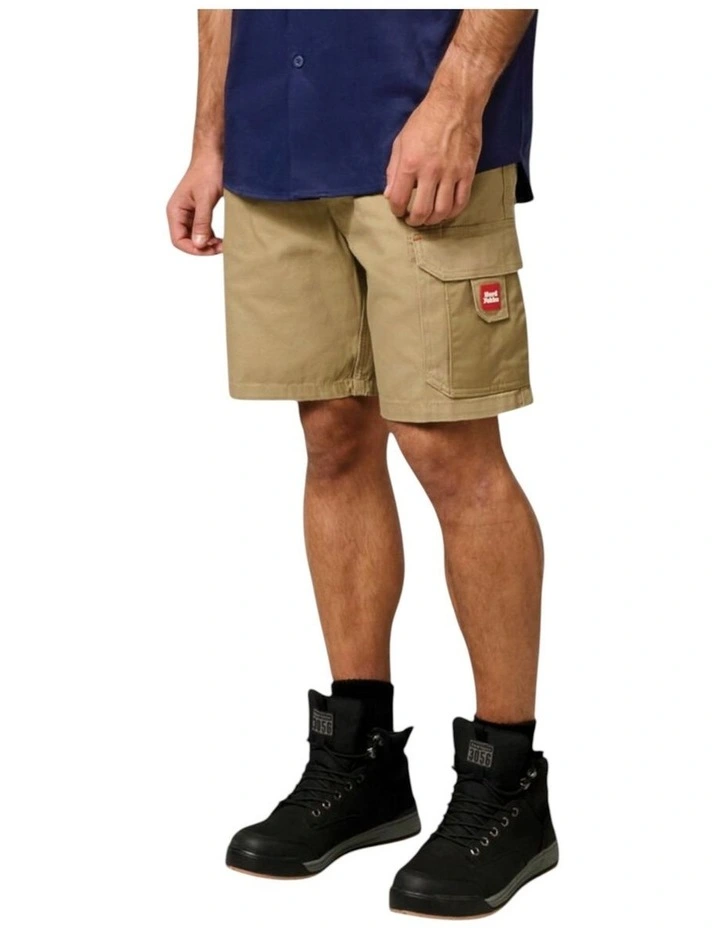 Legends Cargo Work Wear Shorts in Khaki image 3