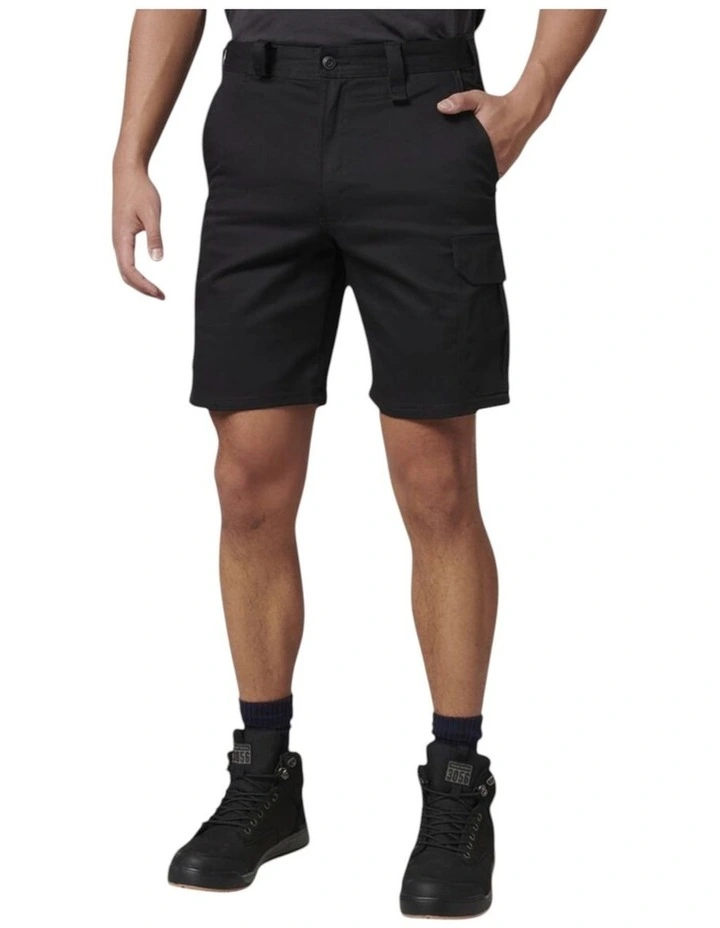 Core Basic Stretch Drill Cargo Shorts in Black image 1