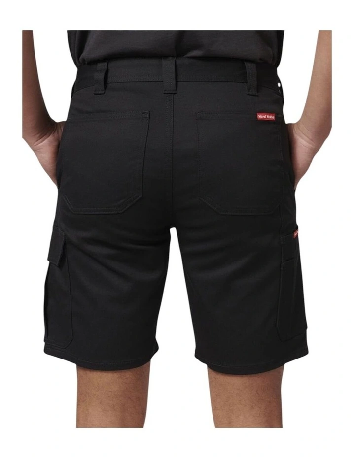 Core Basic Stretch Drill Cargo Shorts in Black image 2