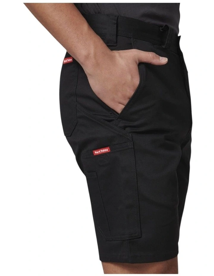 Core Basic Stretch Drill Cargo Shorts in Black image 3