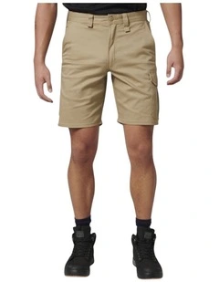 Core Basic Stretch Drill Cargo Shorts in Khaki