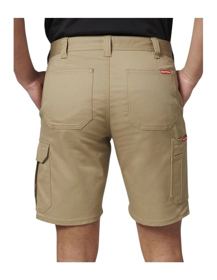 Core Basic Stretch Drill Cargo Shorts in Khaki image 2