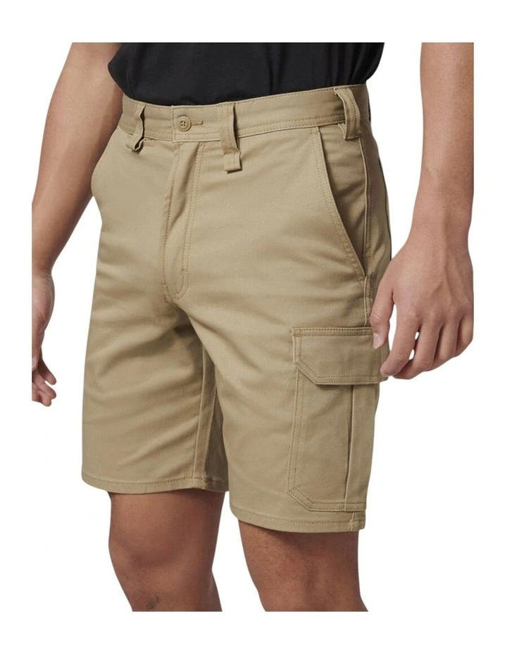 Core Basic Stretch Drill Cargo Shorts in Khaki image 3