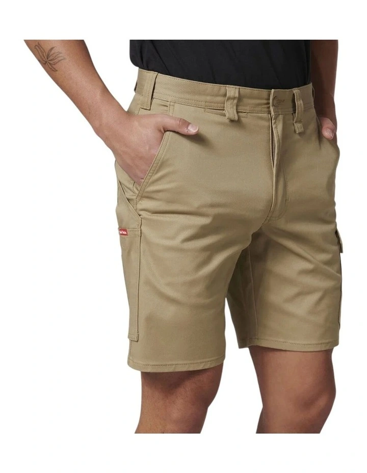 Core Basic Stretch Drill Cargo Shorts in Khaki image 4