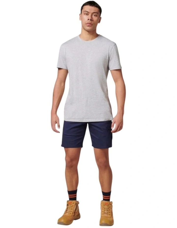 Core Basic Stretch Drill Cargo Shorts in Navy image 5