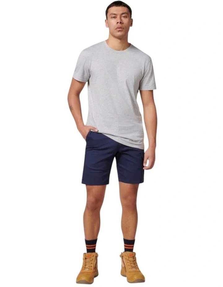 Core Basic Stretch Drill Cargo Shorts in Navy image 6