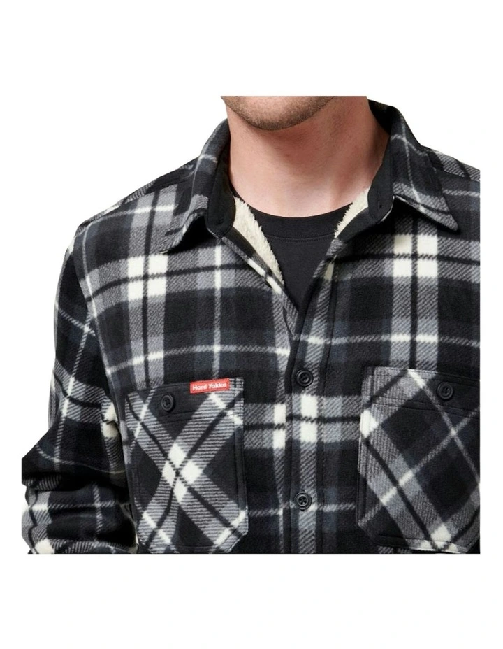 Legends Sherpa Fleece Jacket Shirt in Grey image 5