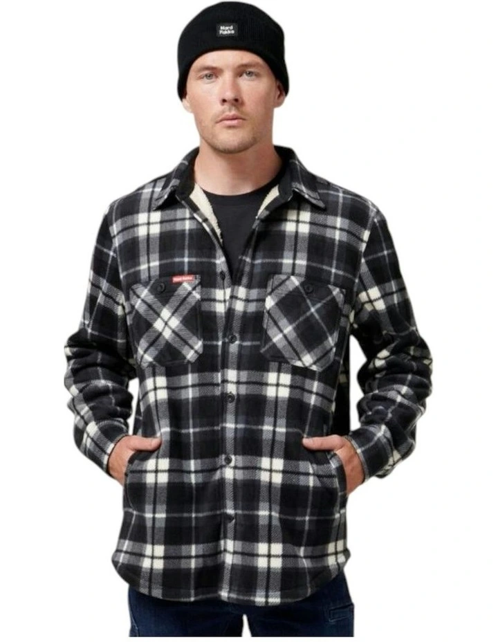 Legends Sherpa Fleece Jacket Shirt in Grey image 7