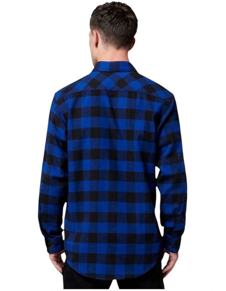 Foundation New Check Flannel Shirt in Blue image 2