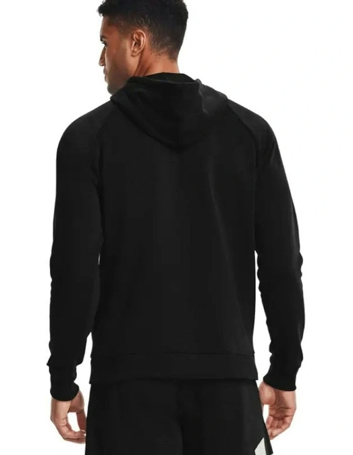 Ua Rival Fleece Big Logo Hoodie Sweatshirt in Black image 2