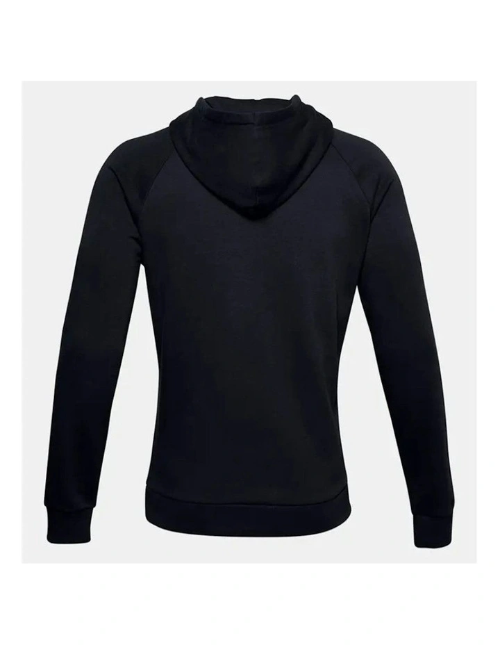 Ua Rival Fleece Big Logo Hoodie Sweatshirt in Black image 6