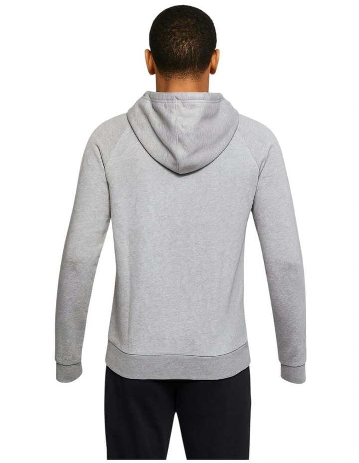 Ua Rival Fleece Big Logo Hoodie Sweatshirt Mod in Gray/Light Heather/Black image 2