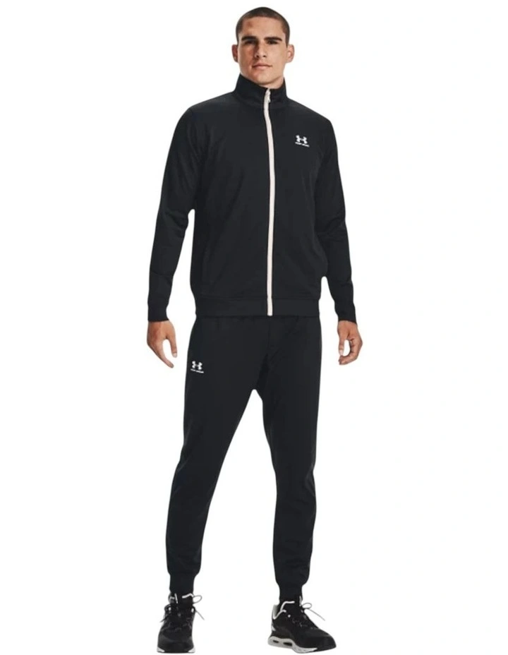 Ua Sportstyle Tricot Jacket Active Sweatshirt in Black image 3