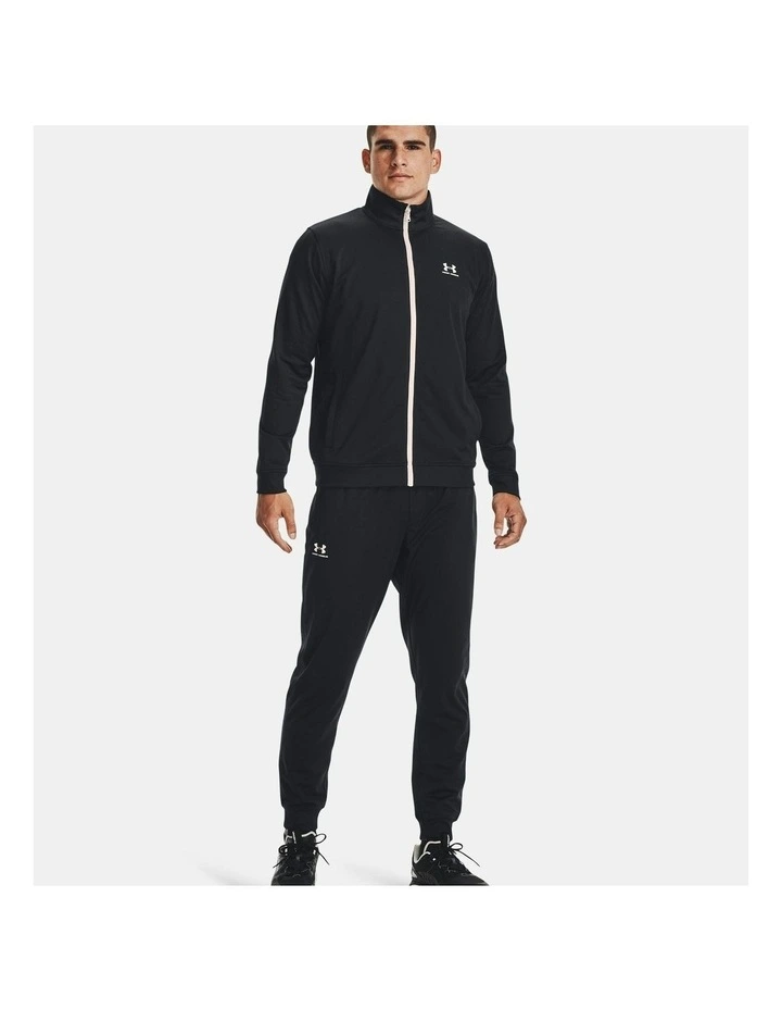 Ua Sportstyle Tricot Jacket Active Sweatshirt in Black image 3
