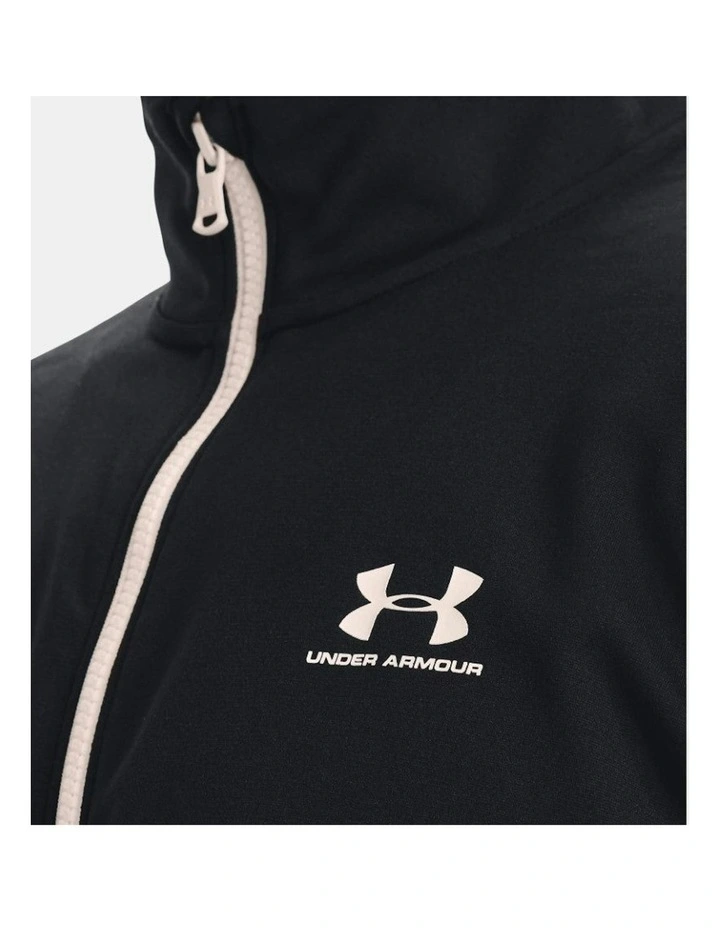 Ua Sportstyle Tricot Jacket Active Sweatshirt in Black image 4