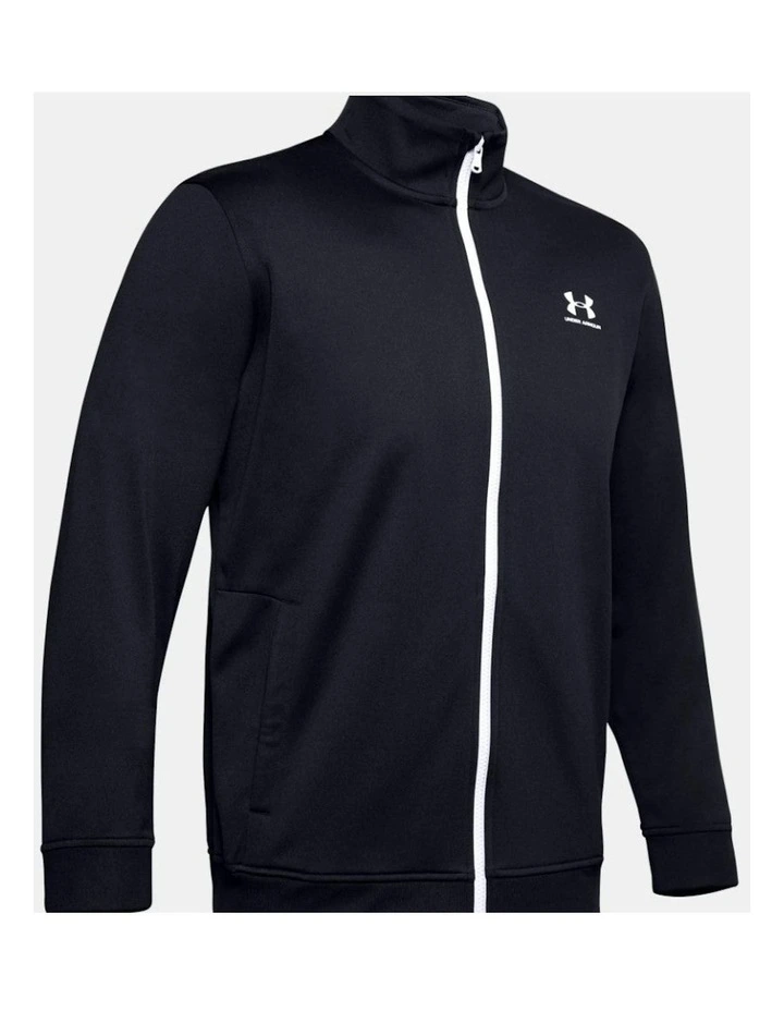 Ua Sportstyle Tricot Jacket Active Sweatshirt in Black image 5