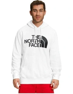 Half Dome Pullover Cotton Hoodie in White