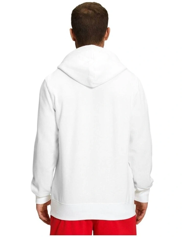 Half Dome Pullover Cotton Hoodie in White image 2