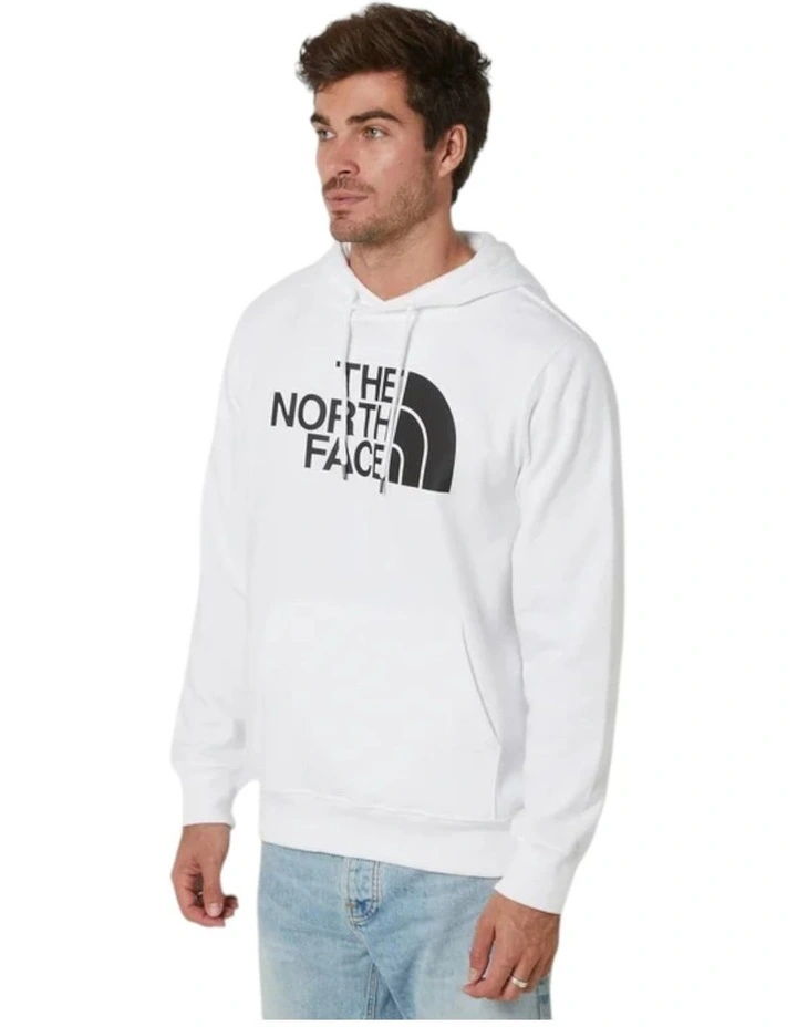 Half Dome Pullover Cotton Hoodie in White image 3