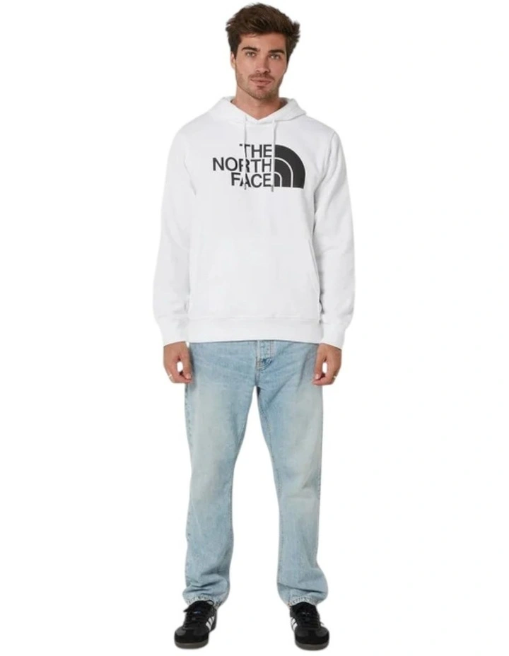 Half Dome Pullover Cotton Hoodie in White image 4