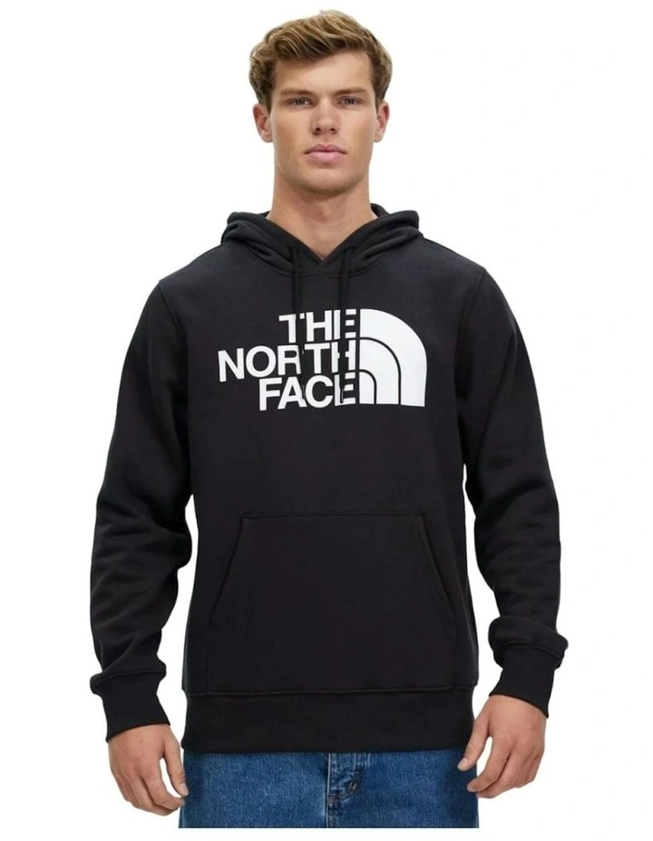 Half Dome Pullover Cotton Hoodie in Black image 1