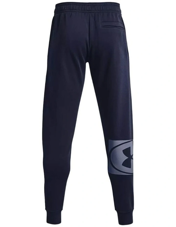 Rival Fleece Marco Branded Joggers in Navy image 5