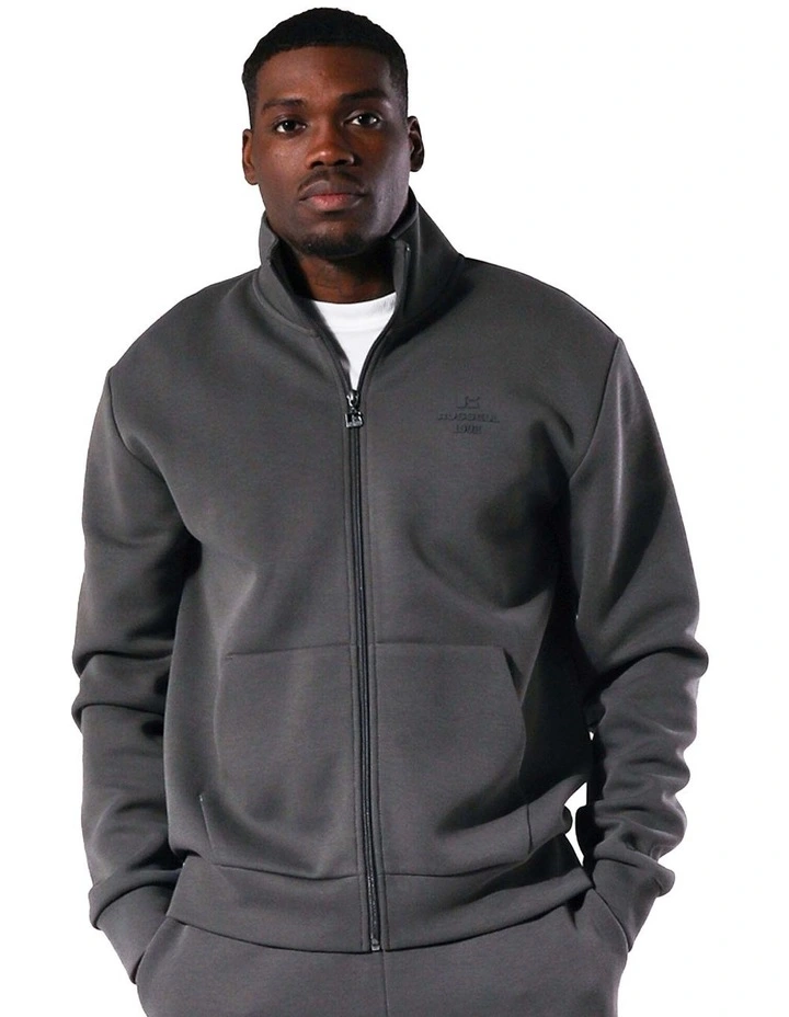 R Tech Leisure Track Jacket in Grey image 1