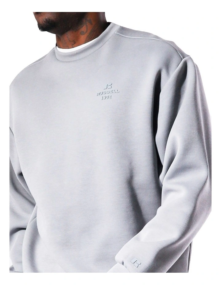 R Tech Leisure Crew Sweater in Ash Grey image 3