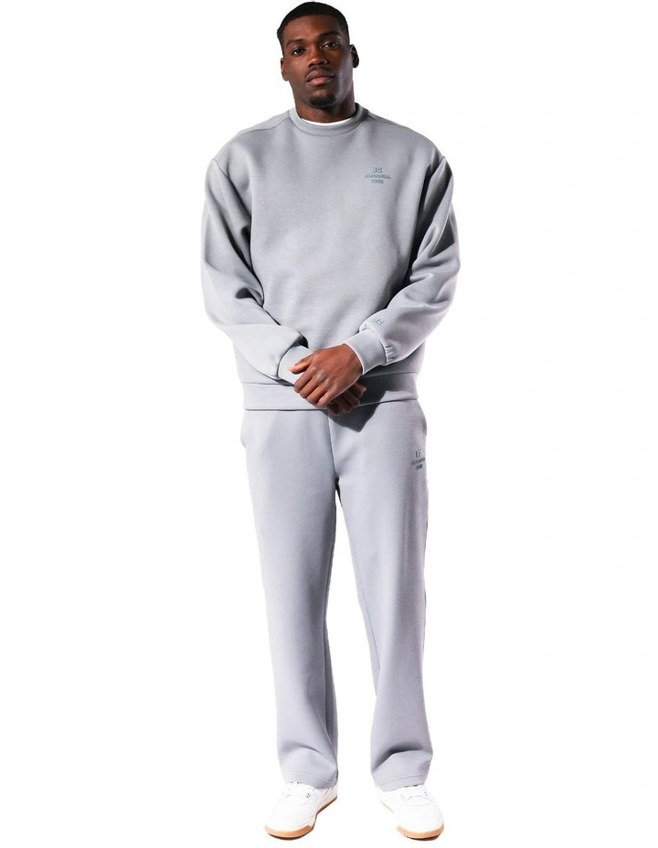 R Tech Leisure Crew Sweater in Ash Grey image 5