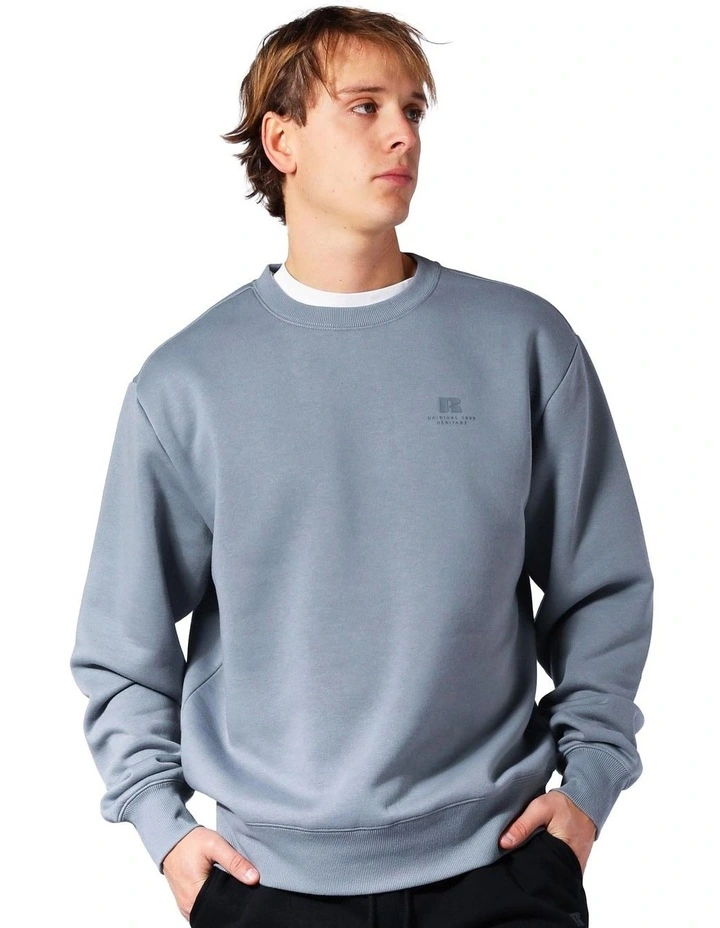 Men's Brooklyn Crew Sweater in Ash Colour image 1