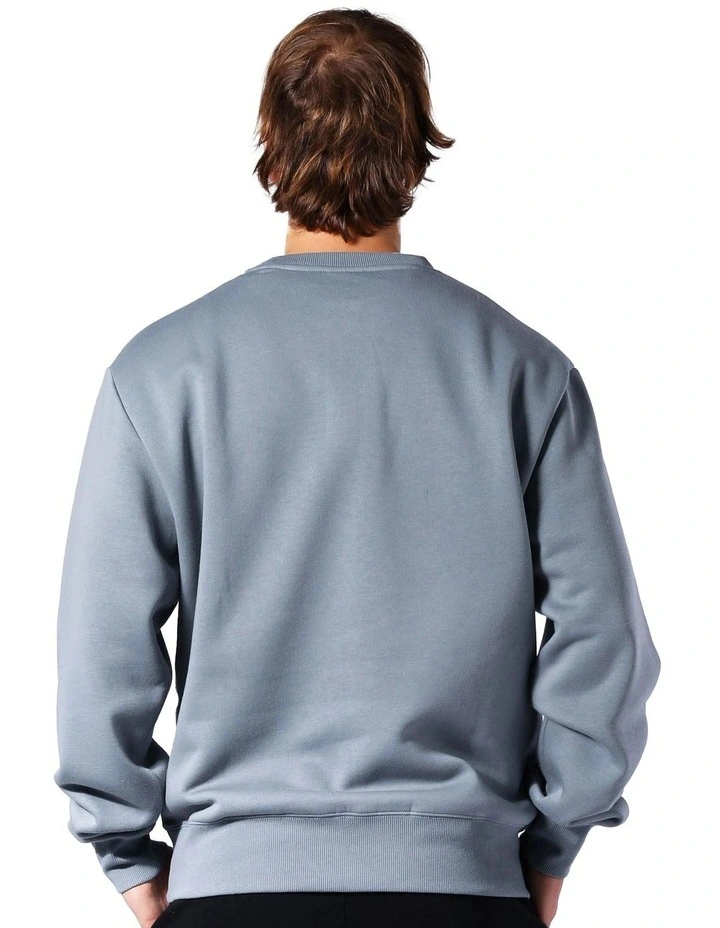 Men's Brooklyn Crew Sweater in Ash Colour image 3